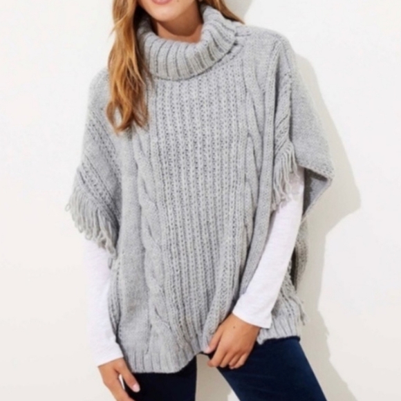LOFT Sweaters - LOFT | Cable Knit Poncho